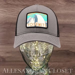 ParkHats Hat Baseball Cap Snap Back Charcoal Black Men's Yosemite National Park
